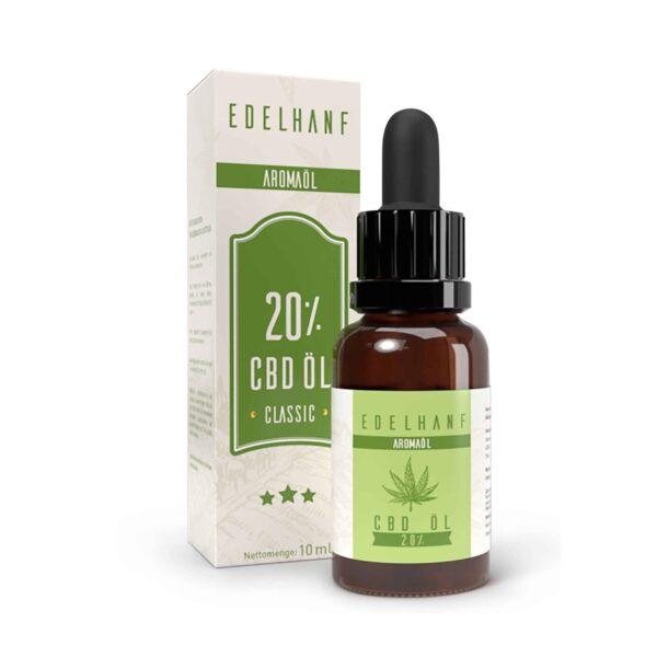 Edelhanf CBD Öl - Flasche und Verpackung, 500mg CBD, hochwertiges Vollspektrum-Öl