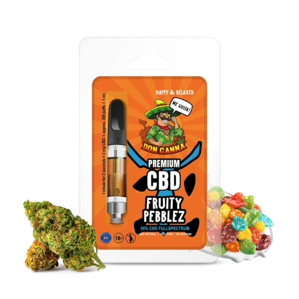 DON CANNA® CBD Vape Liquid Fruity Pepplez - Vape, Genieße ein aromatisches Dampferlebnis mit erdigem Beerenaroma