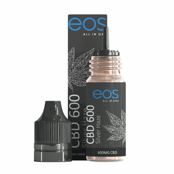 eos E-Liquid Silver Haze – Flasche und Verpackung, 600 mg CBD Hochwertiges CBD E-Liquid mit, intensiver Geschmack, 70/30 PG/VG-Verhältnis