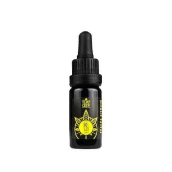 Hemp Crew CBD Öl Freche Zitrone 10% - 10 ml – Flasche, Natürliches Vollspektrum-Hanföl mit erfrischendem Zitronenaroma, vegan und ohne Zusatzstoffe.