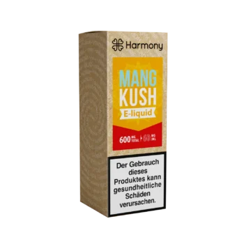 Harmony CBD E-Liquid - Verpackung, enthält 600 mg CBD, natürliche Terpene und garantiert höchste Qualität