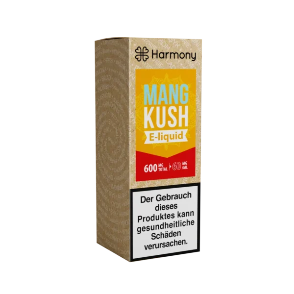 Harmony CBD E-Liquid - Verpackung, enthält 600 mg CBD, natürliche Terpene und garantiert höchste Qualität