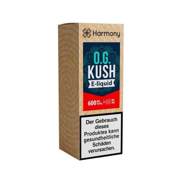 Harmony CBD OG Kush – Verpackung, 600 mg CBD, Authentischer Cannabis-Geschmack, nikotinfrei, entspannend