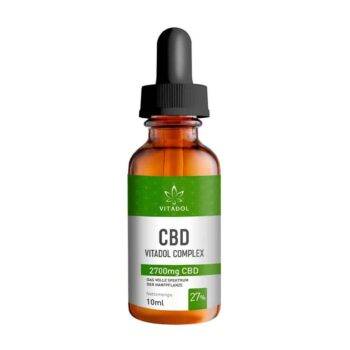 Vitadol Complex CBD Öl, 2700 mg CBD, Flasche, Vollspektrum-Öl mit CBDa, CBC und CBN, in Bio-Hanfsamenöl, THC-Gehalt